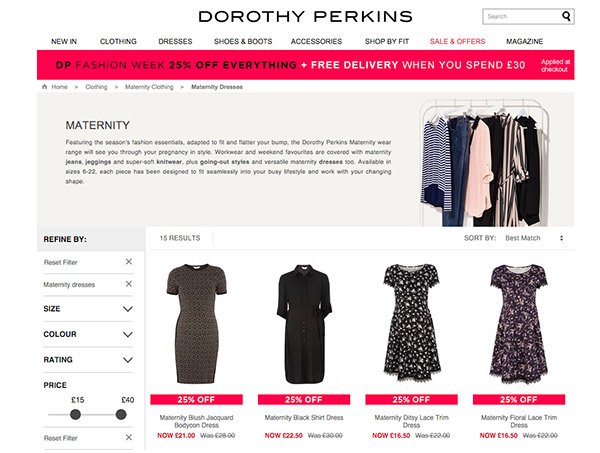 tiendas online de ropa para embarazadas dorothy perkins